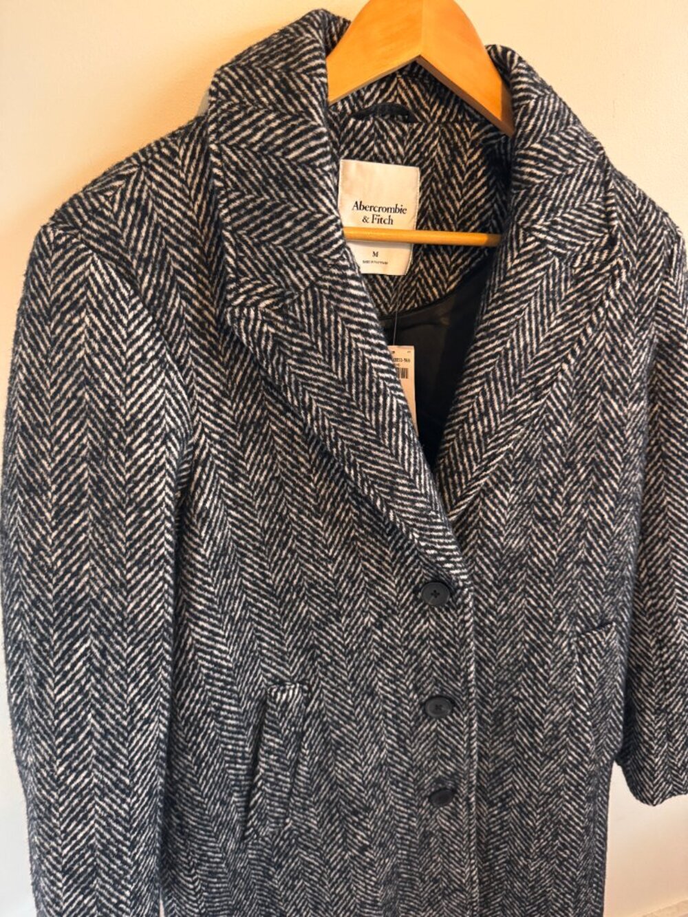 Timeless! Abercrombie & Fitch Herringbone Maxi Coat - Picture 4 of 9